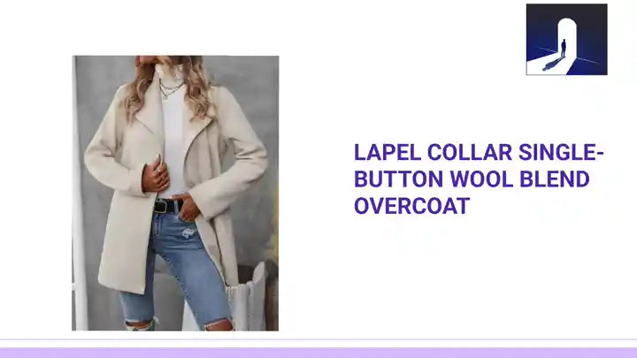 Lapel Collar Single-Button Wool Blend Overcoat by@Outfy