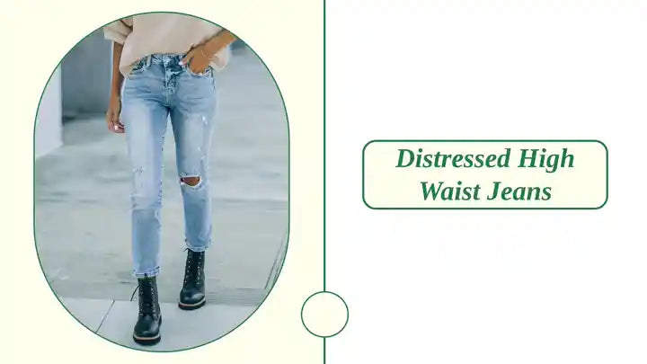 Distressed High Waist Jeans by@Outfy