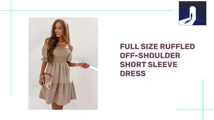 Full Size Ruffled Off-Shoulder Short Sleeve Dress by@Outfy