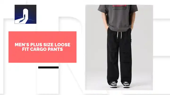 Men's Plus Size Loose Fit Cargo Pants by@Outfy