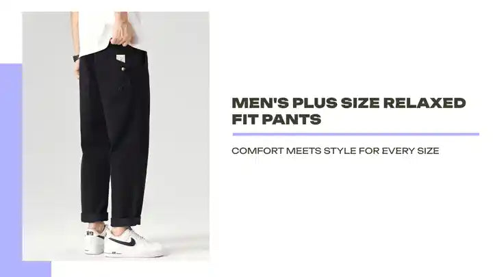 Men's Plus Size Relaxed Fit Pants by@Outfy