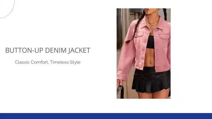 Button-Up Denim Jacket by@Outfy