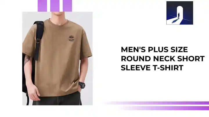 Men's Plus Size Round Neck Short Sleeve T-Shirt by@Outfy