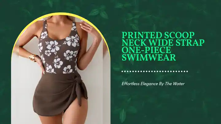Printed Scoop Neck Wide Strap One-Piece Swimwear by@Outfy