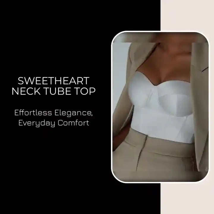 Sweetheart Neck Tube Top by@Outfy